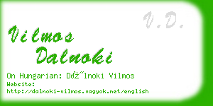 vilmos dalnoki business card